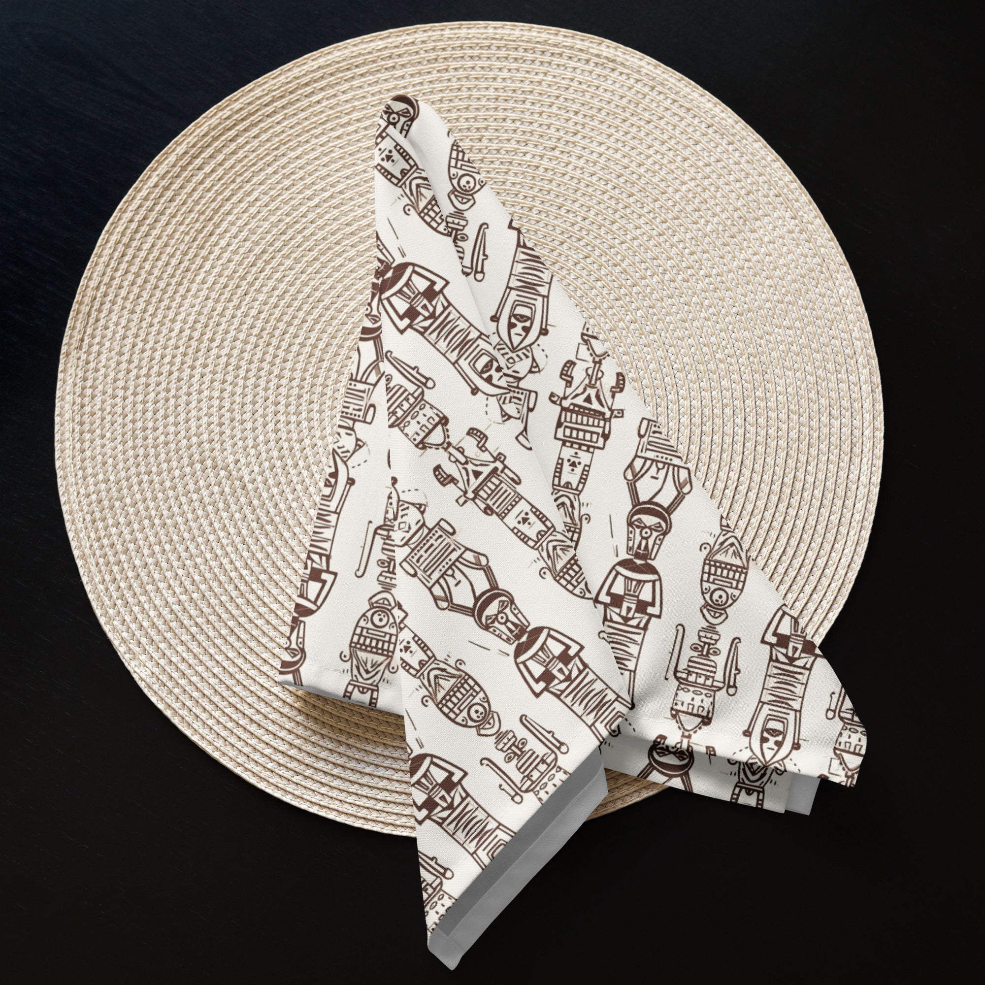 Aztec Brown Cloth napkin set
