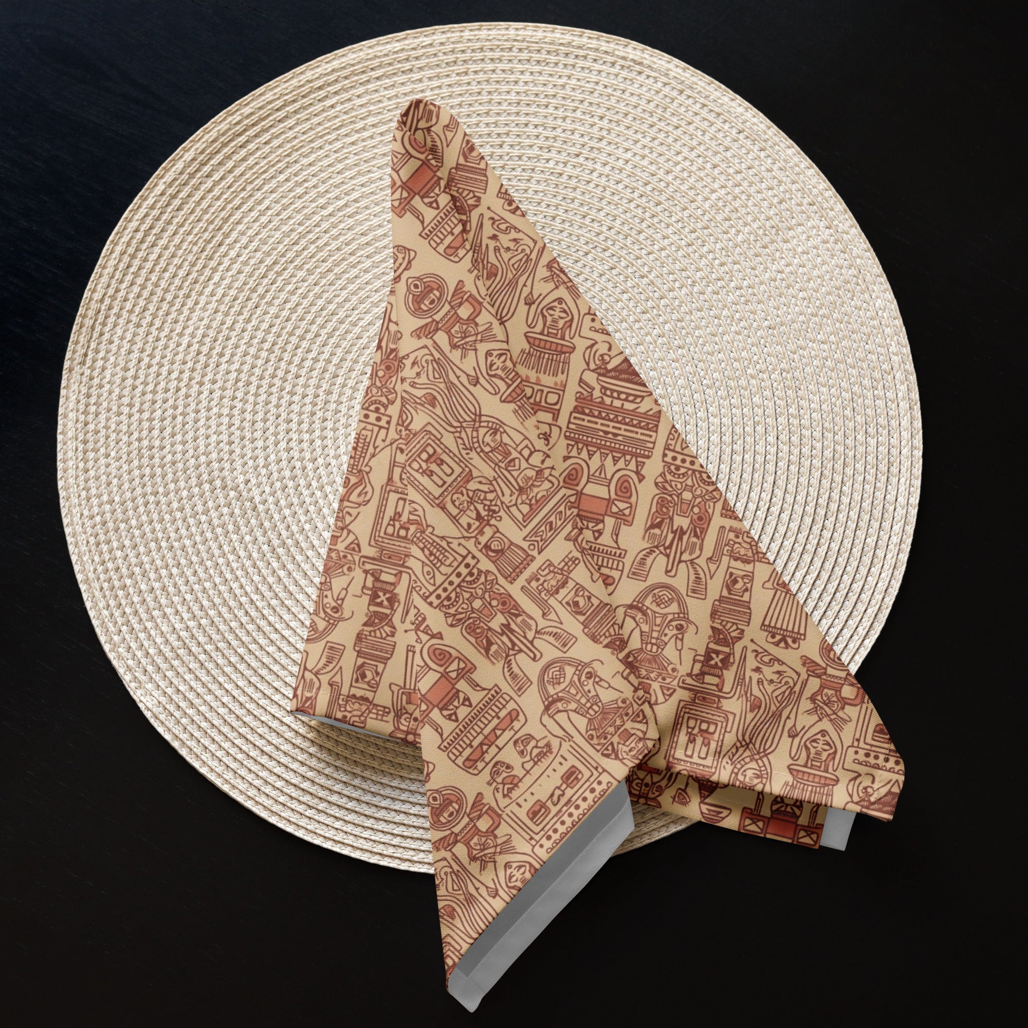 Aztec Neutral Cloth napkin set