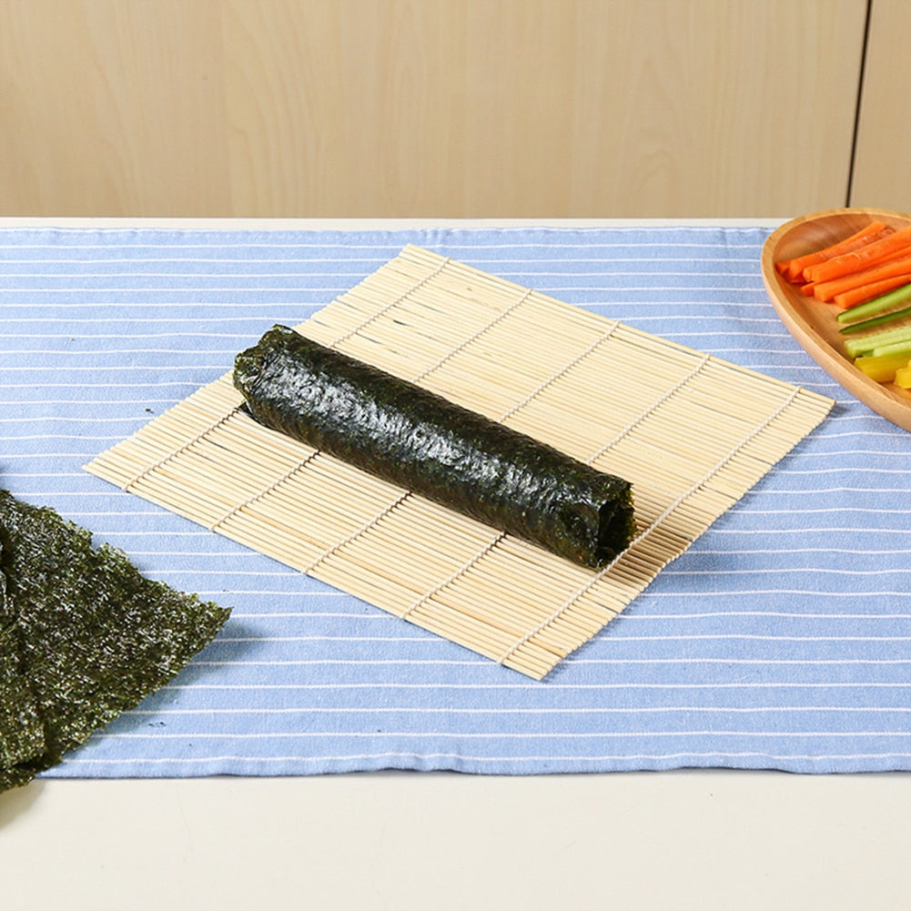 1pcs Sushi Tool Bamboo Rolling Mat DIY Onigiri Rice Roller Chicken Roll Hand Maker Kitchen Japanese Sushi Maker Tools